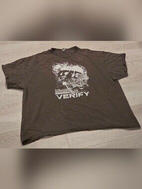 Verify Montreal Powerviolence Band Graphic Crewneck T-Shirt